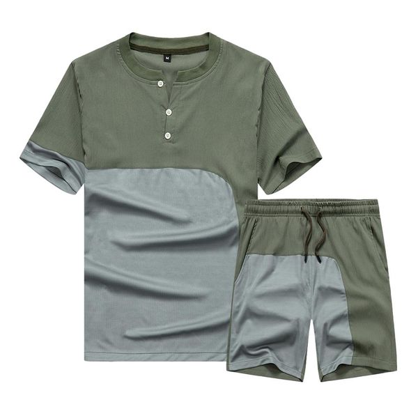 men sets brand new 2020 summer men's casual tracksuit clothing t-shirts+shorts 2pcs splice set male loose streetwear sport suit, Gray
men sets brand new 2020 summer men's casual tracksuit clothing t-shirts+shorts 2pcs splice set male loose streetwear sport suit, Gray