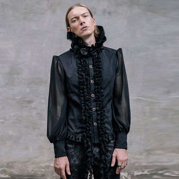 devil fashion men steampunk retro long sleeve blouse with flower collar party formal shirt gothic style men casual blosue, White;black
devil fashion men steampunk retro long sleeve blouse with flower collar party formal shirt gothic style men casual blosue, White;black
