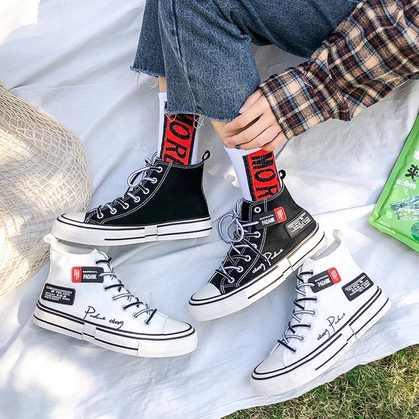 2020 spring high-canvas men's shoes trend board shoes wild cloth couple gao bang men's tide, Black
2020 spring high-canvas men's shoes trend board shoes wild cloth couple gao bang men's tide, Black