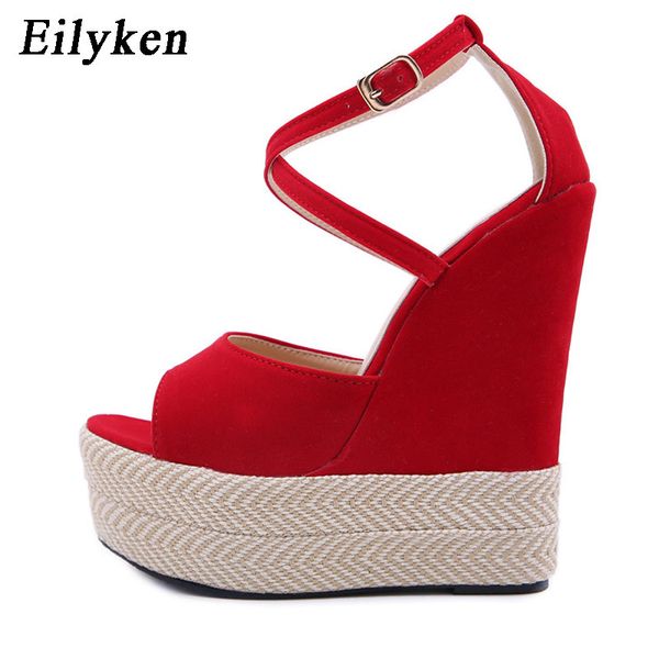 eilyken 2020 new woman ankle buckle strap sandals weave straw platform wedge high heels summer fashion red party female shoes lll, Black
eilyken 2020 new woman ankle buckle strap sandals weave straw platform wedge high heels summer fashion red party female shoes lll, Black