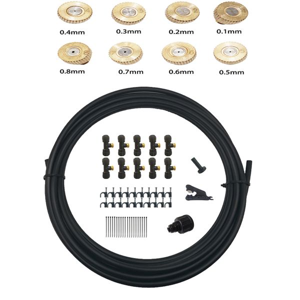 diy custom 10m misting system including tubing, nozzles, fitting, adapter, plug garden water spray mist system
diy custom 10m misting system including tubing, nozzles, fitting, adapter, plug garden water spray mist system