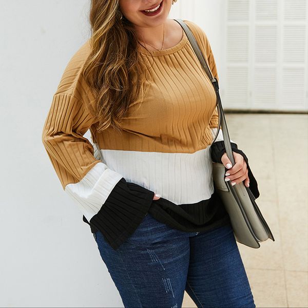 kureas oversize sweater women large size patchwork sweaters flare sleeve casual knitted pullovers elastic autumn winter jersey, White;black
kureas oversize sweater women large size patchwork sweaters flare sleeve casual knitted pullovers elastic autumn winter jersey, White;black