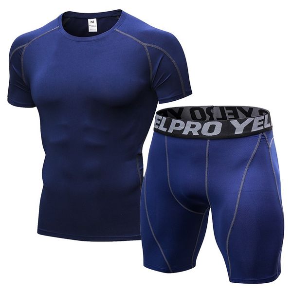 running wear quick dry compression suits short sleeve shirt+shorts men's set fitness tight sport suit men outdoor jogging sportswear kg, Black;blue
running wear quick dry compression suits short sleeve shirt+shorts men's set fitness tight sport suit men outdoor jogging sportswear kg, Black;blue
