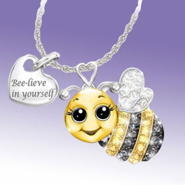 fashion cute bee necklace initial heart necklace symbolizes love and luck letter couple jewelry dropshipping, Silver
fashion cute bee necklace initial heart necklace symbolizes love and luck letter couple jewelry dropshipping, Silver