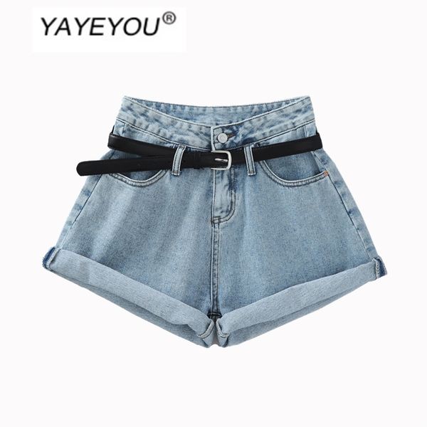 yayeyou new roll edge high waist large size denim shorts female wash water loose tide thin bf light blue belt
yayeyou new roll edge high waist large size denim shorts female wash water loose tide thin bf light blue belt