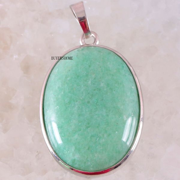 oval 35x25mm natural stone beads green aventurine pendant fit necklace for girls women jewelry gift k662, Silver
oval 35x25mm natural stone beads green aventurine pendant fit necklace for girls women jewelry gift k662, Silver