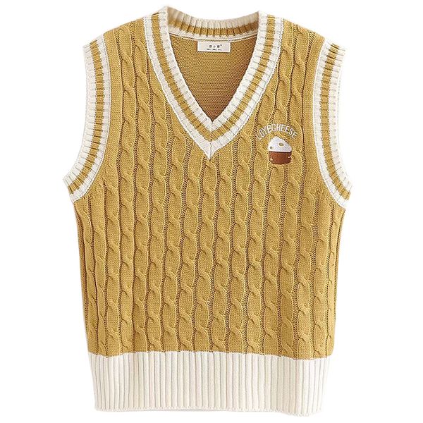 autumn winter fashion sweater vest women v-neck knitted vest female preppy style casual tank woman knit pullovers, Black;white
autumn winter fashion sweater vest women v-neck knitted vest female preppy style casual tank woman knit pullovers, Black;white