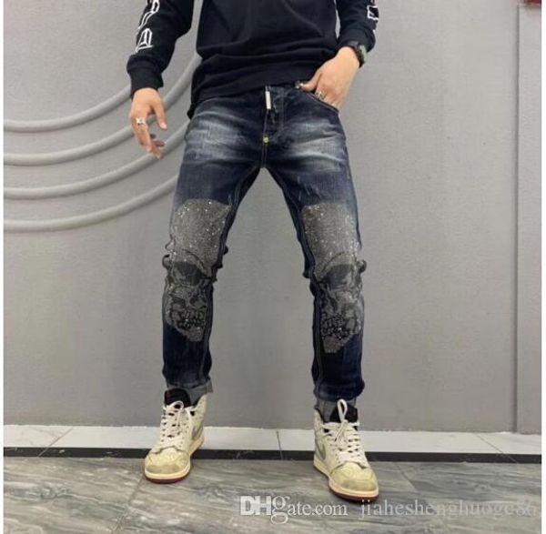 design slim fit ripped patch jeans hi-street mens badge style denim jogger knee holes washed destroyed biker designer jeans 0402, Blue
design slim fit ripped patch jeans hi-street mens badge style denim jogger knee holes washed destroyed biker designer jeans 0402, Blue