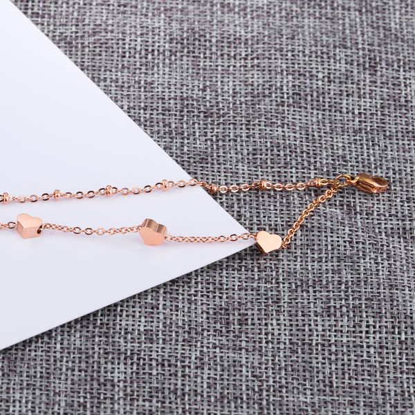 2019 fashion new cute double love titanium steel rose plated gold jewelry wholesale, Golden;silver
2019 fashion new cute double love titanium steel rose plated gold jewelry wholesale, Golden;silver