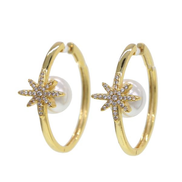 women elegant 2019 chic white pearls star round hoop earrings girl birthday party micro paved mini cz wedding engagement jewelry, Golden;silver
women elegant 2019 chic white pearls star round hoop earrings girl birthday party micro paved mini cz wedding engagement jewelry, Golden;silver