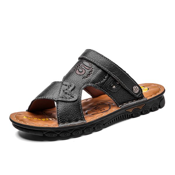 new sandals men massage rubber bottom summer men sandals classic genuine leather plus size shoes casual breathable brown, Black
new sandals men massage rubber bottom summer men sandals classic genuine leather plus size shoes casual breathable brown, Black