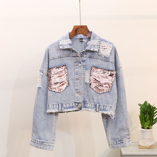 hole jean jacket women spring short sequin denim jacket splice autumn female spring jackets for women female navel, Black;brown
hole jean jacket women spring short sequin denim jacket splice autumn female spring jackets for women female navel, Black;brown