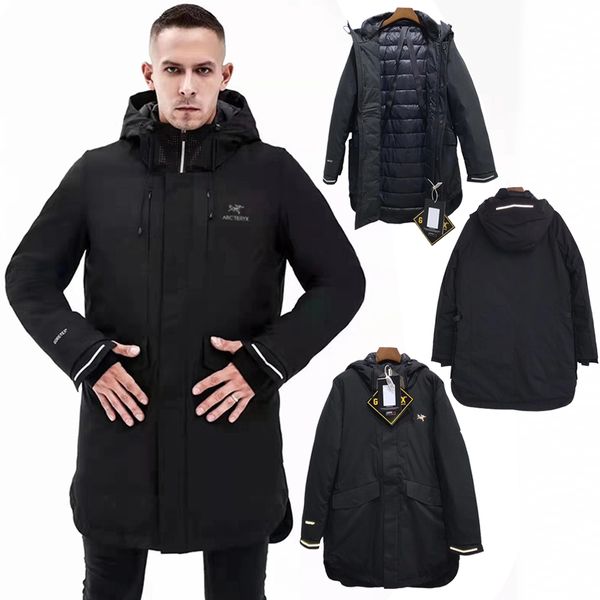 arct - whiteiswhite men outdoor sport jacket goretex fabric waterproof breathable outerwear coat man loose hooded jacket parka, Black
arct - whiteiswhite men outdoor sport jacket goretex fabric waterproof breathable outerwear coat man loose hooded jacket parka, Black