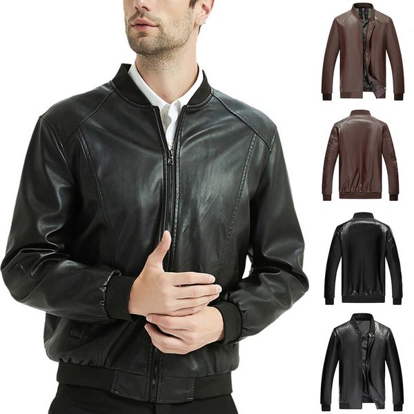 2019 new classic jacket pu faux slim coats stand collar zipper biker punk motorcycle male autumn leather jackets men streetwear, Black;brown
2019 new classic jacket pu faux slim coats stand collar zipper biker punk motorcycle male autumn leather jackets men streetwear, Black;brown