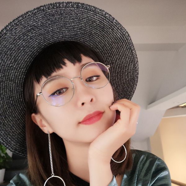 frame literature korean school restore ancient new pattern fine box spectacle tide men and decoration metal round glass mirror, Black
frame literature korean school restore ancient new pattern fine box spectacle tide men and decoration metal round glass mirror, Black