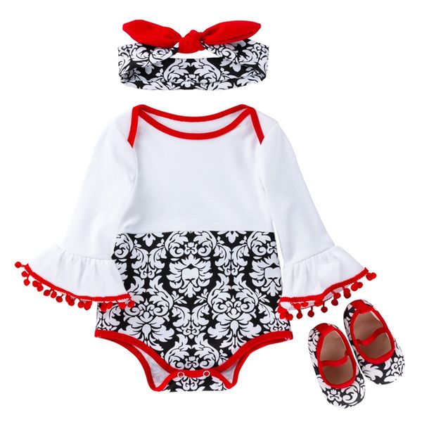 girls baby clothing long-sleeve tassel printed robe sleeves jumpsuit with shoes set, White
girls baby clothing long-sleeve tassel printed robe sleeves jumpsuit with shoes set, White