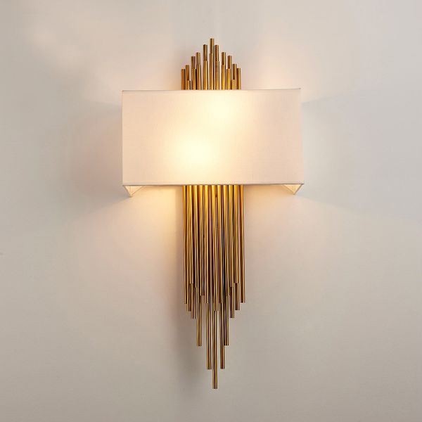 Nordic Modern Gold Wall Lamp Led Sconces Luxury Wall Lights For Living Room Bedroom Bathroom Home Indoor Lighting Fixture Decor