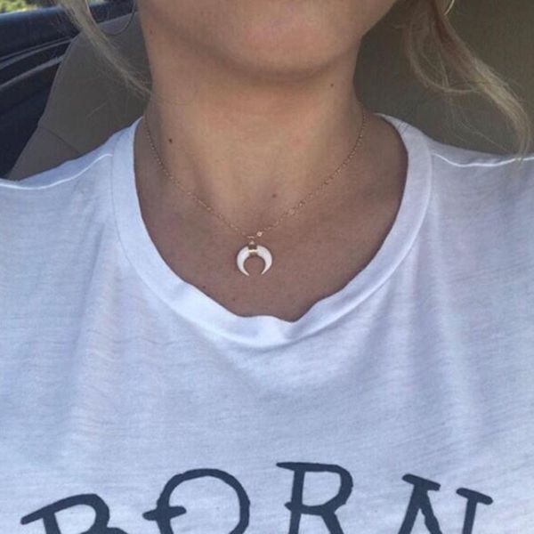 fashion silver gold simple chain resin small moon&horn pendant choker necklace women girl friend gift chic neck accessories, Golden;silver
fashion silver gold simple chain resin small moon&horn pendant choker necklace women girl friend gift chic neck accessories, Golden;silver