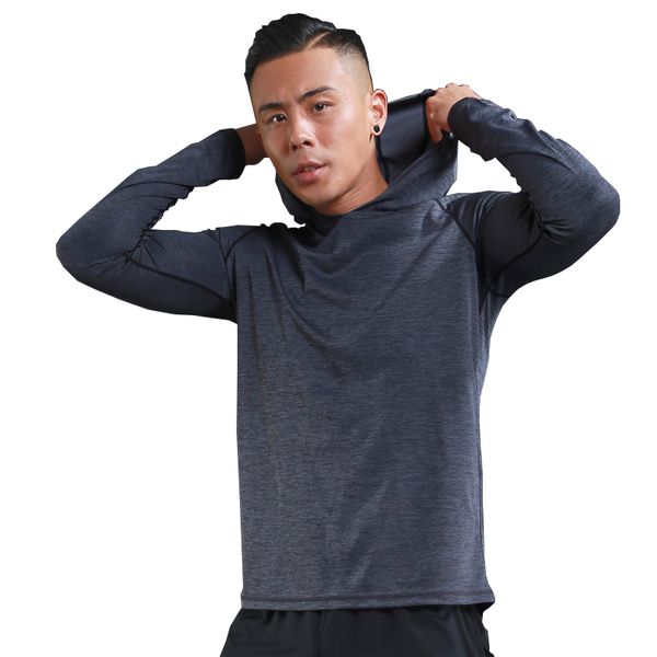 2020 running t shirt homme long sleeve slim hooded rashgard thin gym shirts men 's fitness training t-shirt sports clothing, Black;blue
2020 running t shirt homme long sleeve slim hooded rashgard thin gym shirts men 's fitness training t-shirt sports clothing, Black;blue