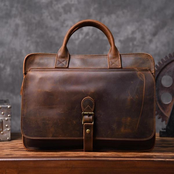 maheu handmade men's genuine leather briefcase 100% real cowskin handbags male shoulder bags functional business trip bag retro
maheu handmade men's genuine leather briefcase 100% real cowskin handbags male shoulder bags functional business trip bag retro