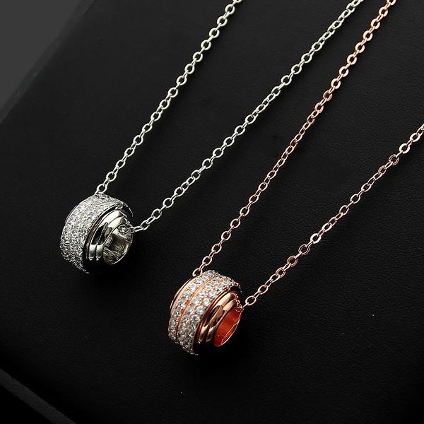 2020 designer sub gold jewelry p letter can rotate full diamond necklace couple transport ferris wheel rotate diamond necklace, Silver
2020 designer sub gold jewelry p letter can rotate full diamond necklace couple transport ferris wheel rotate diamond necklace, Silver
