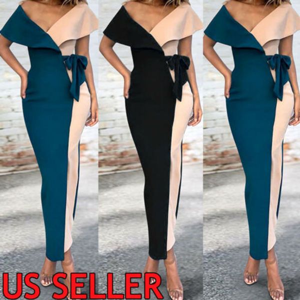elegant women's summer wrap splicing maxi dress women's party dress, Black;pink 
elegant women's summer wrap splicing maxi dress women's party dress, Black;pink