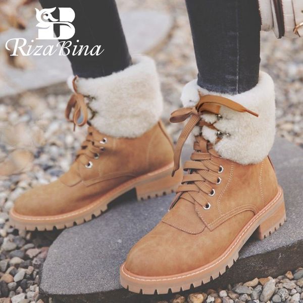rizabina 2020 new winter ankle boots for women fashion warm fur non slip round toe lace up women shoes work footwear size 34-40, Black
rizabina 2020 new winter ankle boots for women fashion warm fur non slip round toe lace up women shoes work footwear size 34-40, Black