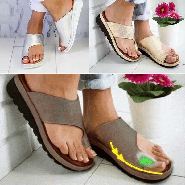 women comfy platform sandal bunion corrector shoes feet correct flat sole beach slippers plus size damenschuhe women sandals, Black
women comfy platform sandal bunion corrector shoes feet correct flat sole beach slippers plus size damenschuhe women sandals, Black