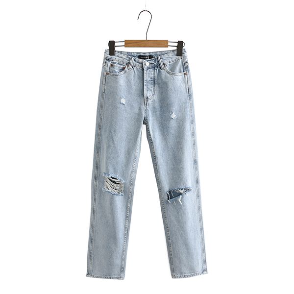 high-waist ripped jeans female 2020 new retro street straight was thin hip-hop personality washed old, Blue
high-waist ripped jeans female 2020 new retro street straight was thin hip-hop personality washed old, Blue