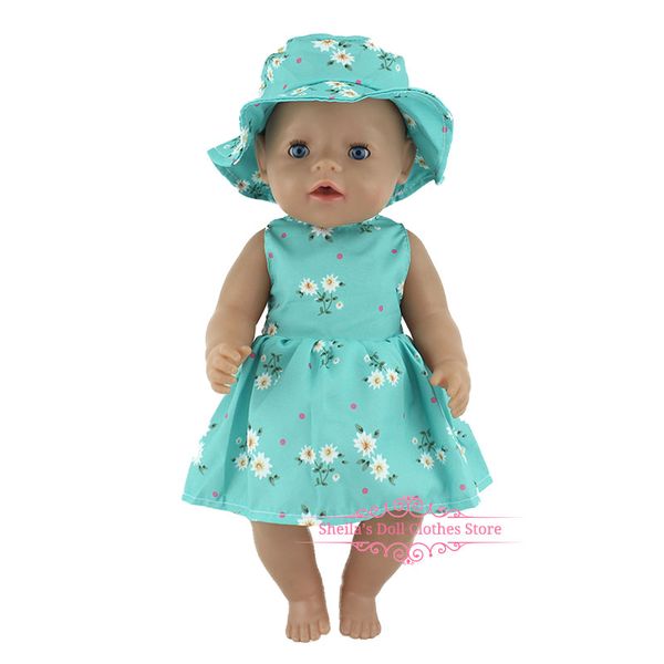 fashion dress for 17 inch baby reborn doll 43cm clothes