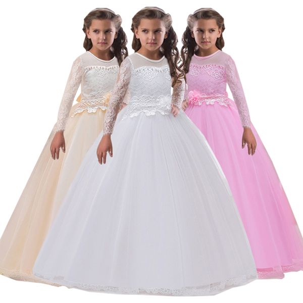 wedding dress for girls elegant white bridesmaid lace flower long sleeve tutu evening gowns bow girl dresses 8 12 years lp-227, Red;yellow
wedding dress for girls elegant white bridesmaid lace flower long sleeve tutu evening gowns bow girl dresses 8 12 years lp-227, Red;yellow