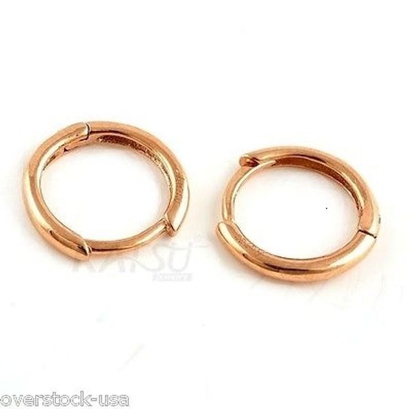 pure 18k rose gold hoop earrings for women / small 9mm hoop earrings cj191203, Golden
pure 18k rose gold hoop earrings for women / small 9mm hoop earrings cj191203, Golden