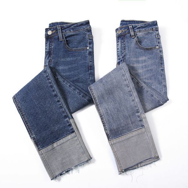 jeans women's spring 2019 new style korean-style contrasting color pants smell girls, Blue
jeans women's spring 2019 new style korean-style contrasting color pants smell girls, Blue