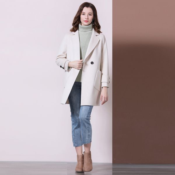 2020 new fashion temperament lapel commuting loose and slim long double sided pure color cashmere coat woman, Black
2020 new fashion temperament lapel commuting loose and slim long double sided pure color cashmere coat woman, Black