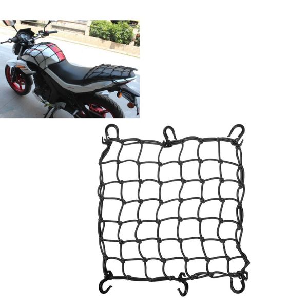 15.75"x15.75" bungee cargo net with 6 adjustable hook elastic motorcycle mesh storage tie
15.75"x15.75" bungee cargo net with 6 adjustable hook elastic motorcycle mesh storage tie