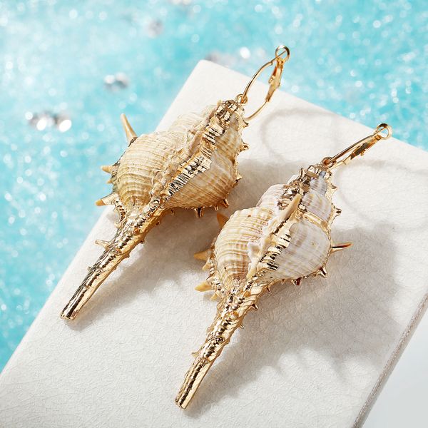 wedding accessories vintage sea theme design irregular long conch earrings, White
wedding accessories vintage sea theme design irregular long conch earrings, White