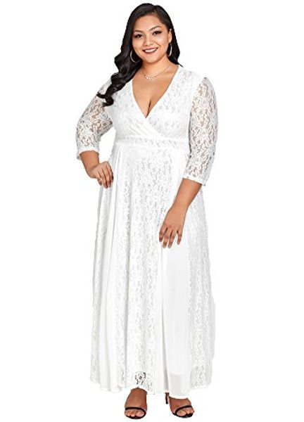 jose pally women's plus size lace maxi dress v neck 3/4 sleeve floral wedding gown with lining, Black;gray
jose pally women's plus size lace maxi dress v neck 3/4 sleeve floral wedding gown with lining, Black;gray