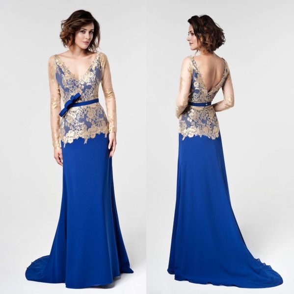 royal blue mermaid lace evening dresses v neck long sleeves prom gowns sweep train backless formal dress, Black;red
royal blue mermaid lace evening dresses v neck long sleeves prom gowns sweep train backless formal dress, Black;red