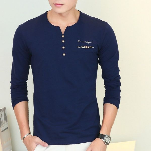 Liseaven Autumn New Men 'S Long Sleeved T -Shirt V Neck Button Decorated Casual Streetwear Long Sleeve T Shirt Men Top Tees
Liseaven Autumn New Men 'S Long Sleeved T -Shirt V Neck Button Decorated Casual Streetwear Long Sleeve T Shirt Men Top Tees