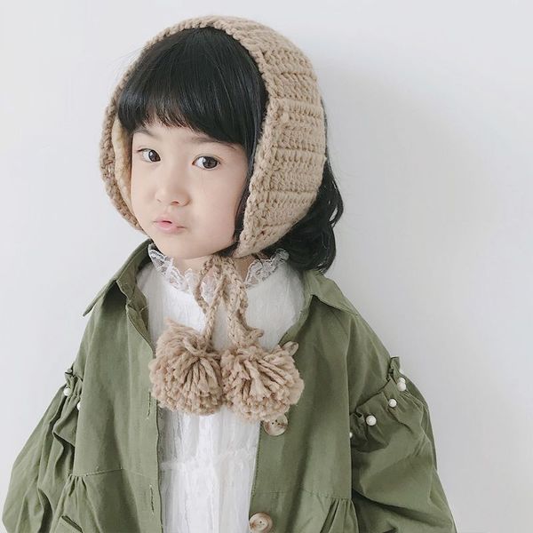 children girls boys crochet knit winter hat thicken plush lining earmuff solid color cute pompom ball ear warmer with chin strap, Yellow
children girls boys crochet knit winter hat thicken plush lining earmuff solid color cute pompom ball ear warmer with chin strap, Yellow
