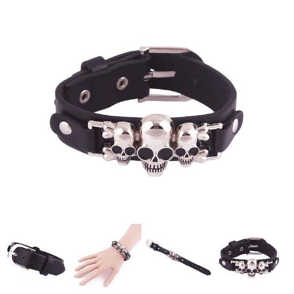 casual men skeleton skull punk gothic bangle bracelet pu leather wristband jewelry gifts xrq88, Golden;silver
casual men skeleton skull punk gothic bangle bracelet pu leather wristband jewelry gifts xrq88, Golden;silver