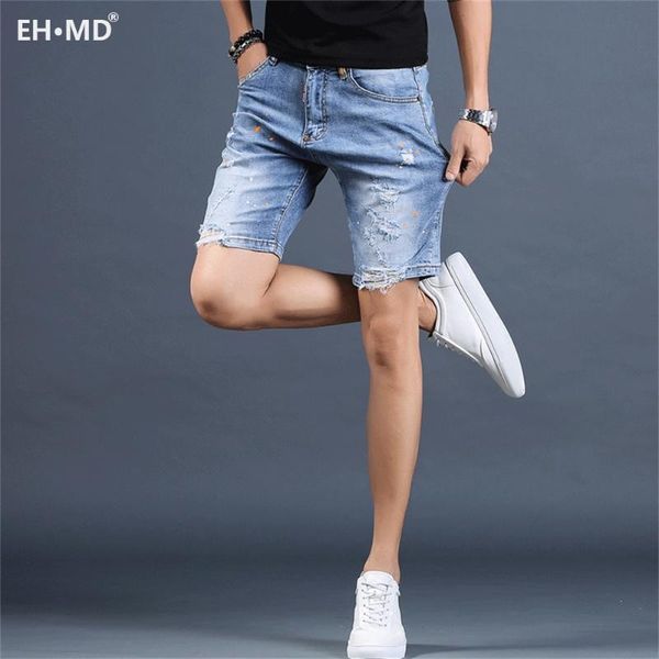 eh·md®scratch denim shorts men's hole five-point pants pure cotton slim retro spray paint white 2020 new breathable soft stretch, Blue
eh·md®scratch denim shorts men's hole five-point pants pure cotton slim retro spray paint white 2020 new breathable soft stretch, Blue
