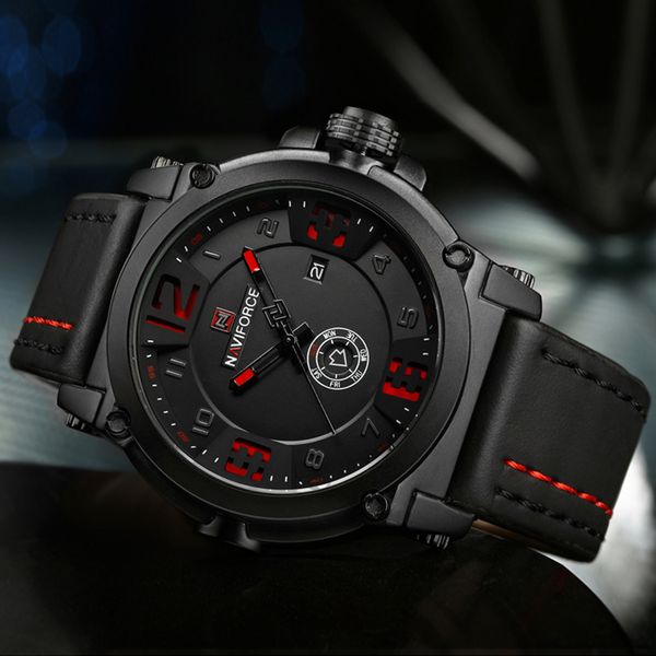 naviforce mens watches militray sport quartz men watch leather waterproof male wristwatch relogio masculino relojes, Slivery;brown
naviforce mens watches militray sport quartz men watch leather waterproof male wristwatch relogio masculino relojes, Slivery;brown