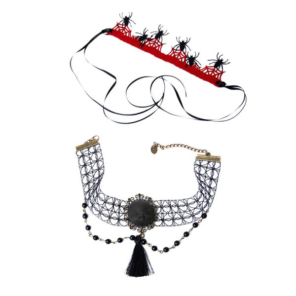 gothic ветер голова ведьмы ожерелье хэллоуина поддельный pearl кисточкой ожерелье паука повязка set
gothic ветер голова ведьмы ожерелье хэллоуина поддельный pearl кисточкой ожерелье паука повязка set