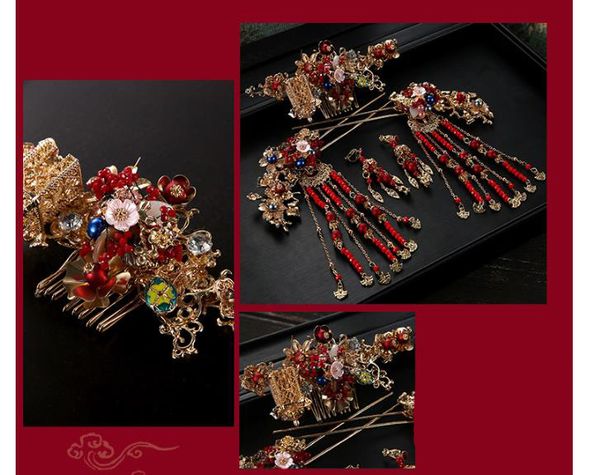 antique red chinese bride headdress, antique form, marriage accessories, hand-made tassels and hair shakes, Slivery;golden
antique red chinese bride headdress, antique form, marriage accessories, hand-made tassels and hair shakes, Slivery;golden