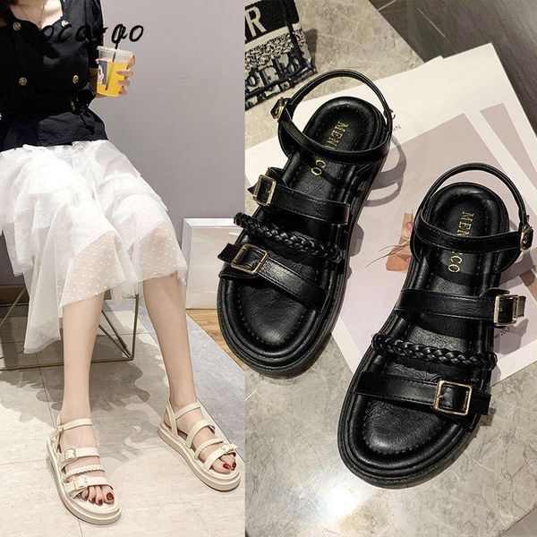 women's shoes summer 2020 new summer sandals female ins tide wild casual fashion comfortable word belt beach roman shoes, Black
women's shoes summer 2020 new summer sandals female ins tide wild casual fashion comfortable word belt beach roman shoes, Black