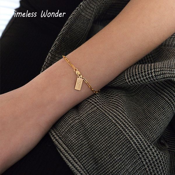 timeless wonder titanium love square charm chain linked bracelets bangles stainless steel jewelry punk gothic boho couple 1624, Golden;silver
timeless wonder titanium love square charm chain linked bracelets bangles stainless steel jewelry punk gothic boho couple 1624, Golden;silver