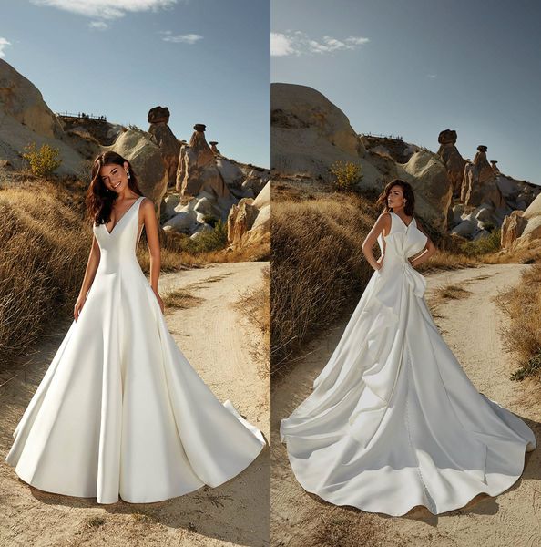 eddy k 2021 wedding dresses with big bow v-neck lace satin a-line bridal gowns custom made button back sweep train wedding dress, White
eddy k 2021 wedding dresses with big bow v-neck lace satin a-line bridal gowns custom made button back sweep train wedding dress, White