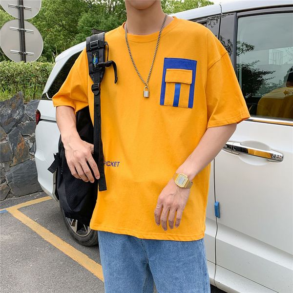 solid hip hop pocket patchwork funny tshirt all-match harajuku casual clothes vintage oversized white pullover o-neck streetwear, White;black
solid hip hop pocket patchwork funny tshirt all-match harajuku casual clothes vintage oversized white pullover o-neck streetwear, White;black