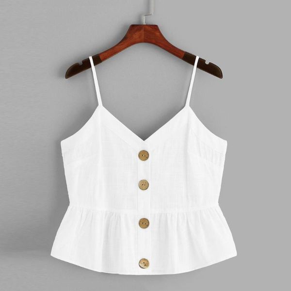 women summer women fashion sleeveless solid female white button front knot hem cami tank sleeveless #b
women summer women fashion sleeveless solid female white button front knot hem cami tank sleeveless #b